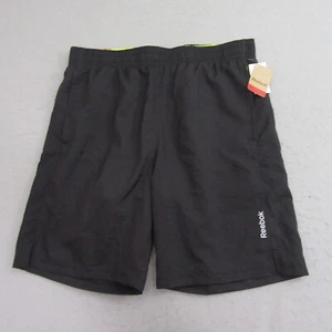 Reebok Mens Active Shorts XL Black Slim Sport Inner Short Athletic 9" - Picture 1 of 12