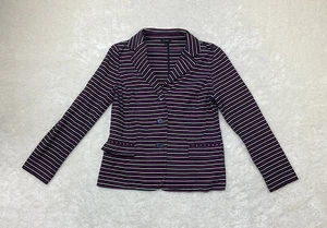 Talbots Womens Size L Multicolor Striped Knit Blazer Jacket - Picture 1 of 10