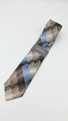 Van Huesen Brown and Blue Striped Neck Tie, NWT - Изображение 1 из 4