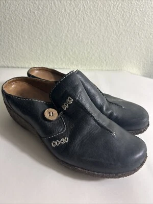 Zuecos Timberland Comforia Overton suela de crepé de cuero negro para mujer 6,5 W Foto 1 de 4