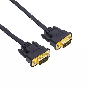 Thin Computer Monitor Vga Cable 6ft Standard 15 Pin Connector Male To Male Vga C - Picture 1 of 6