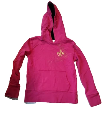 Prospirit Girls Pink Hoodie Black Lining Gold Accents M 7/8 Pocket - Image 1 of 4