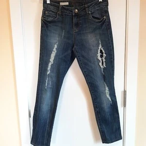 Pantalones de mezclilla ajustados desgastados Kut From The Kloth para mujer 4 azules Mia  - Imagen 1 de 11