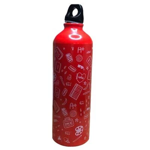 IG Design Group School Themed Aluminum Water Bottle Orange 24.6 oz Brand New - Picture 1 of 5