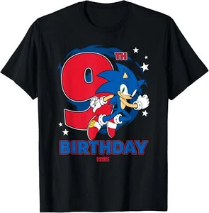 Sonic The Hedgehog Epic Sonic 9th Birthday Big Chest Logo T-Shirt - Picture 1 of 5