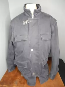 vtg 80s THE BOSTONIAN blue hooded fireman jacket coat MADE IN USA men's XL - Picture 1 of 15