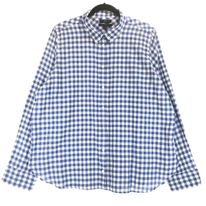 J Crew Crinkle Shirt Women's 20 Classic Blue White Cotton Blend Long Sleeve - Picture 1 of 8