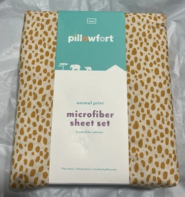 Juego de Sábanas Doble Microfibra Pillowfort (3 Piezas), Estampado Animal - Nuevo Foto 1 de 3
