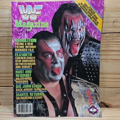 WWF Magazine March 1989 Demolition Big John Studd Vintage  - Image 1 of 4
