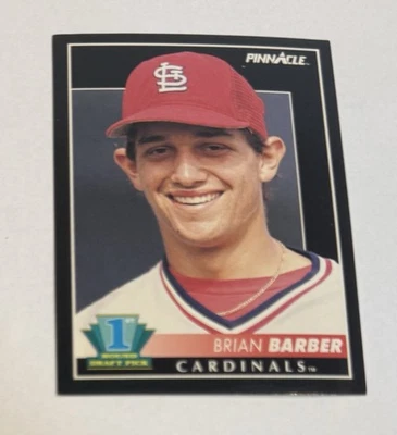 1992 Pinnacle - Brian Barber #298 (RC) 1st Round Draft Pick Cardinals Pitcher - Image 1 of 4