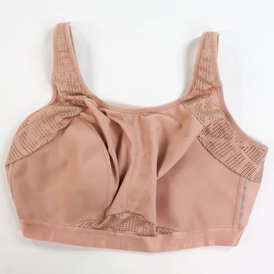Glamorise Sports Bra Size 46F No Sweat Mesh Wire Free Beige Wireless 1068 EUC - Image 1 of 4
