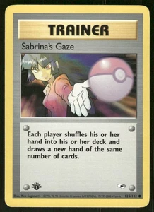 Pokemon Tcg NM Sabrina's Gaze [1st Edition] #125 Pokemon Gym Heroes - Picture 1 of 2