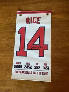 Jim Rice Autographed 2009 Hall of Fame Mini Banner - Picture 1 of 4
