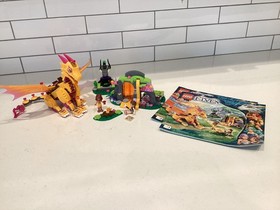 Retired LEGO Elves: Fire Dragon's Lava Cave (41175) - Complete  without box.