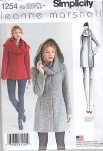 Sewing Pattern  Simplicity 1254  Leanne Marshall Easy Lined Coat or Jacket - Picture 1 of 1