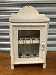 Lovely Traditional Vintage White Painted Egg Storage Display Cabinet - Picture 1 of 22