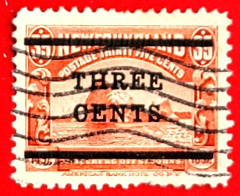 Canada Newfoundland #130 Surcharge 3c on 35c Iceberg Used - Image 1 of 1