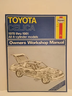 Manual de reparación Haynes Toyota Celica 1978-1981 todos los modelos de 4 cilindros #437 Foto 1 de 3