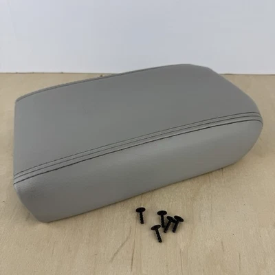 2007-2012 Acadia Traverse Enclave Center Console Lid Armrest Gray Leather OEM - Image 1 of 4