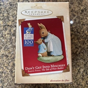 2002 Hallmark Peter Rabbit 100 Years Don't Get Into Mischief Keepsake Ornament - Picture 1 of 4