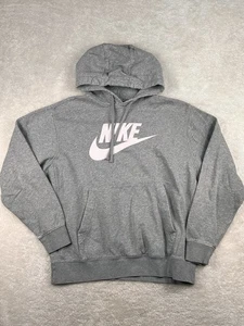 Nike Men Large Gray Pullover Hoodie Sportswear Club  Workout Gear Gym BV2973-063 - Picture 1 of 8