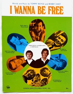 Tommy Boyce And Bobby Hart - I Wanna Be Free - 1969 USA Sheet Music Edition - Picture 1 of 1