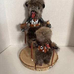 Rare Kachina Mama Bear with Baby Bear Signed, 13", 1995 - Picture 1 of 14