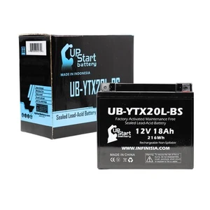 UB YTX20L BS Battery Replacement for 2003 Honda GL1800 Gold Wing 1800 CC Motorcy - Picture 1 of 7