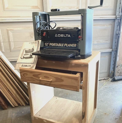 Delta 12” Portable Planer, No. 22-540, Opening 12x5.9” 120V 15A, w/cabinet, 1998 - Image 1 of 4