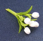 Bunch Of 5 Handmade Tulip Flowers Tumdee 1:12 Scale Dolls House Miniature ML