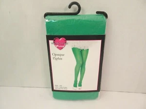 MUSIC LEGS Opaque Tights Kelly Green One Size Fits Most NEW Costume - Picture 1 of 3