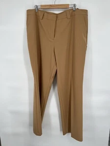 Worthington Brown High Rise Straight Leg Ankle Stretch Career Womens 20W Org $54 - Picture 1 of 13