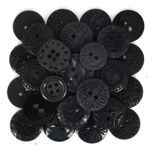Color Me: Black Buttons- Shelly's Buttons - Doll Clothes Sewing Quilt Craft - Picture 1 of 2