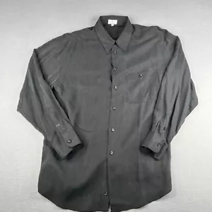 Zanella Shirt XL Black Button Up Long Sleeve Casual Mens Made In Italy - Picture 1 of 16