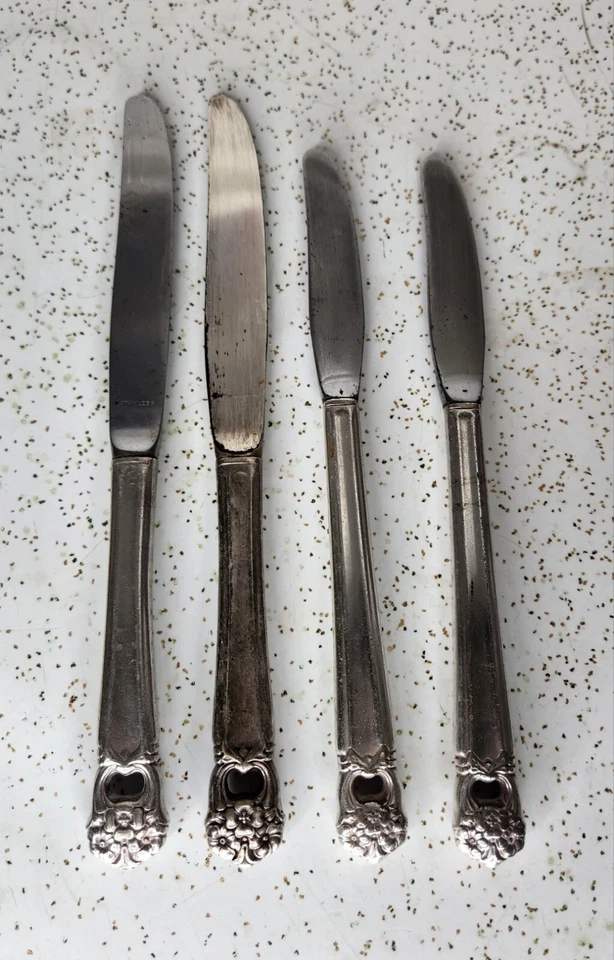 Cuchillos de cena vintage 1847 Rogers Bros ETERNALLY YOURS 4 piezas *Leer* Foto 1 de 4