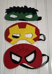 Super Hero Face Eye Mask Spiderman Hulk Ironman - Picture 1 of 4