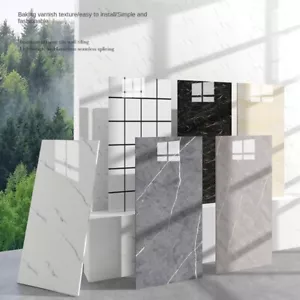 20 Packs Self-Adhesive Grey Marble PVC Cladding Wall Panels for Kitchen Bathroom - Picture 1 of 48