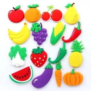 Cute Cartoon 16 Pcs Soft Kids Education Fruits Fridge Magnets Whiteboard Sticker - Picture 1 of 5