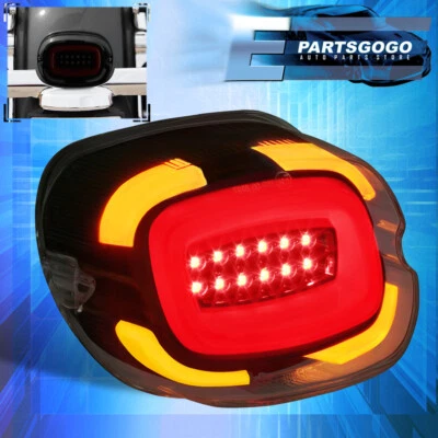For Harley Davidson Softail Electra Rear Smoked Integrated LED Tail Light Lamp Foto 1 de 4