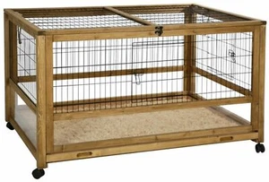 Nagerkäfig Indoor Space Nagerstall Kaninchen Meerschweinchen Ratten Massivholz - Bild 1 von 11