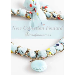 MACARONS Necklace/Foulard Créme de menthe " sky" Female - MCSFL05-C - Picture 1 of 4
