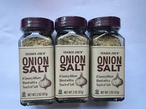 3 PACKS - NEW TRADER JOE'S ONION SALT EACH NET 2 OZ EACH KOSHER - Picture 1 of 2
