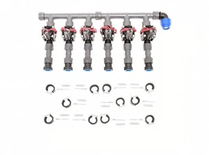 Hunter PGV 6 Valve Manifold, 25mm (3/4") / 24mm Blulock Plug & Rain Eco - Picture 1 of 3