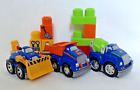 Mega Bloks - 3 Construction Vehicles & Assorted Blocks Set