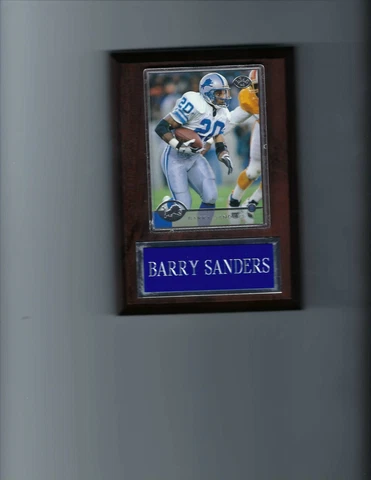 BARRY SANDERS PLAQUE DETROIT LIONS FOOTBALL NFL C4 Cover