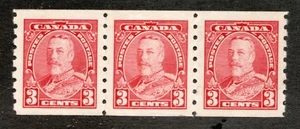 1935 Canada Sc# 230 (coil strip) - 3¢ KGV "Pictorial" issue. MNH  - Picture 1 of 1
