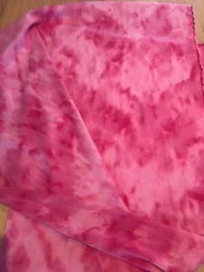 Shades of Pink Swirls Tye Dye Fleece Fabric - 2.5 yds x 60" - Picture 1 of 1
