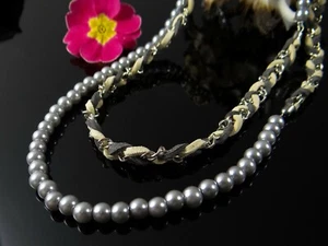 Cadena Largo Collar Perlas Collar Damenkette120 CM Mujer Collar de Perlas - Imagen 1 de 2