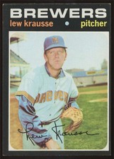 1971 Topps Lew Krausse #372 Milwaukee Brewers