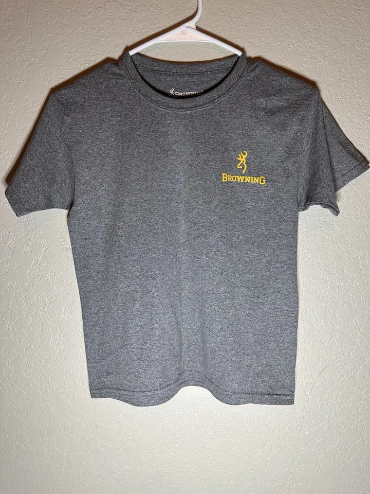 Camiseta juvenil gris marrón talla pequeña Foto 1 de 3